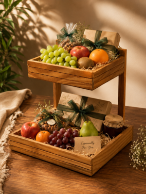2 Tier Pinewood Tray