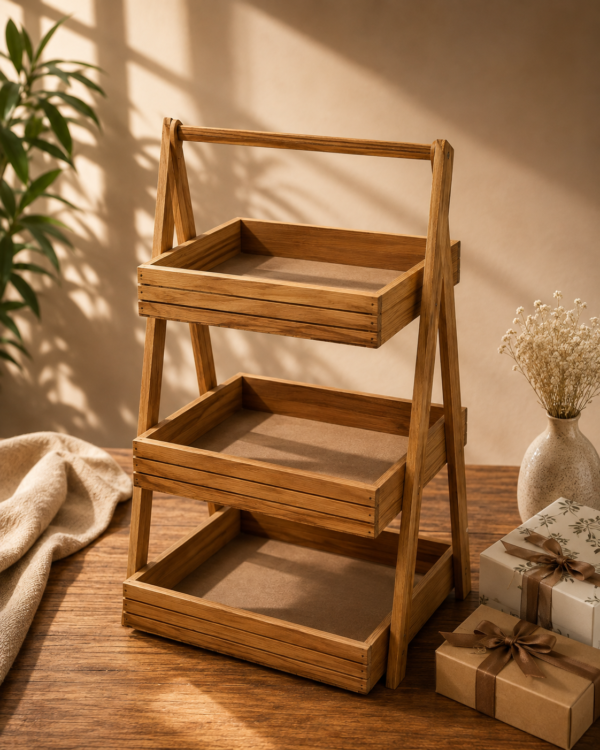 3 Tier Pinewood Tray