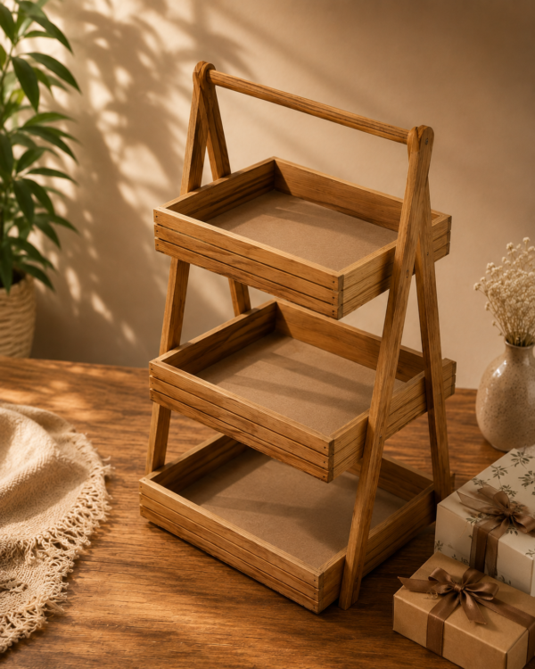 3 Tier Pinewood Tray