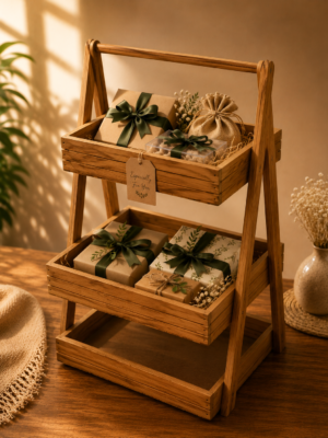 3 Tier Pinewood Tray