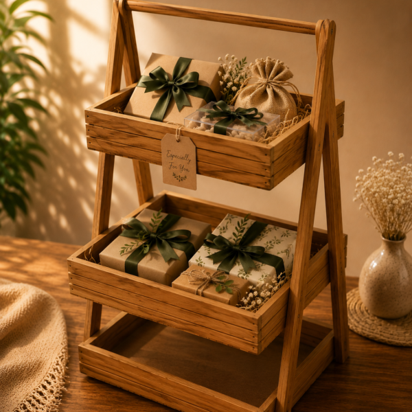 3 Tier Pinewood Tray
