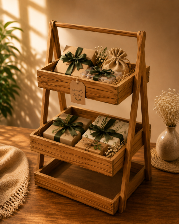 3 Tier Pinewood Tray